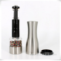 stainless batteries powered salt and pepper mill grinder